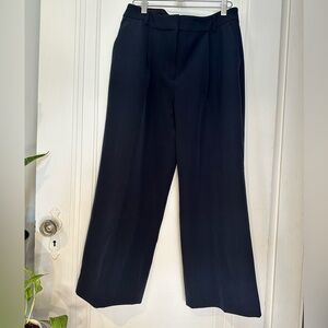 Express wide leg cropped trousers size 6 navy